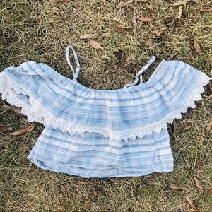 Off the shoulder crop top